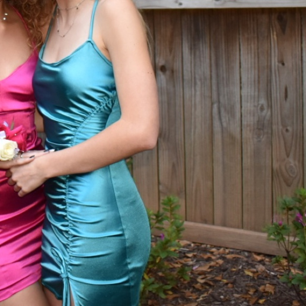 Dillards Turquoise Silk Dress